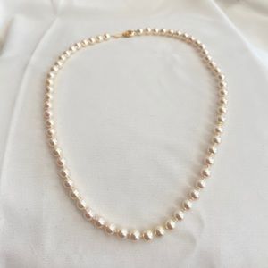 14K Gold Pearl Necklace Jewelry Classic Gem Stones